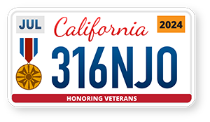 California Veteran License Plate